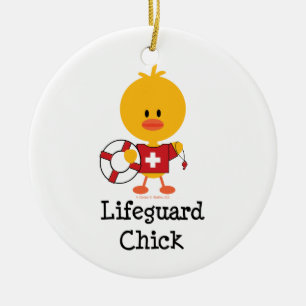 Lifeguard Chick Ornament
