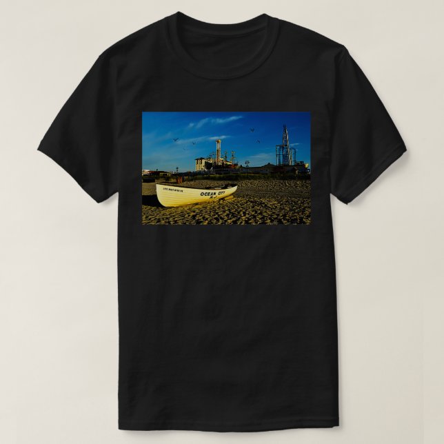 Lifeguard LIfeboat Ocean City New Jersey T-Shirt (Design Front)