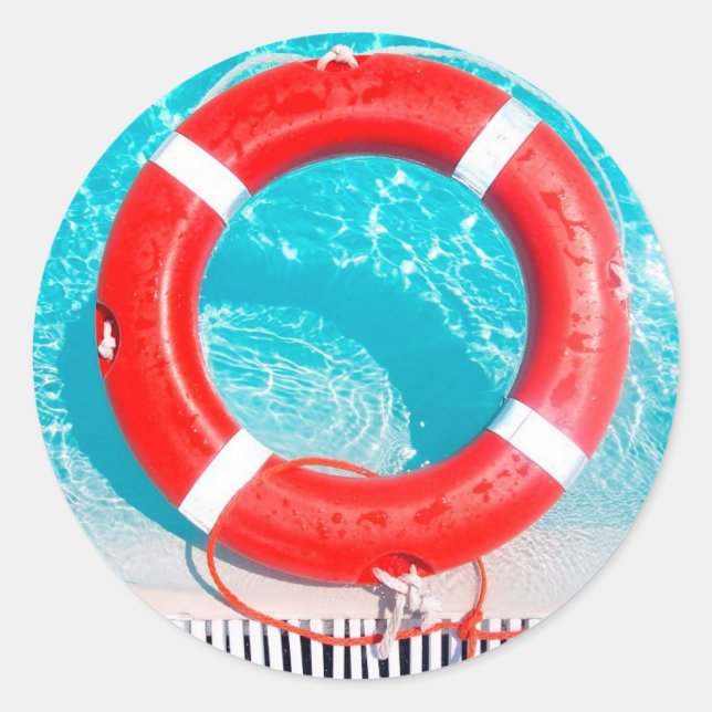 Lifeguard Lifesaver Classic Round Sticker (Front)