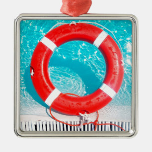 Lifeguard Lifesaver Metal Tree Decoration