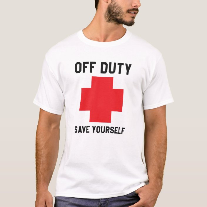 Lifeguard Off Duty Save Yourself T Shirt Uk