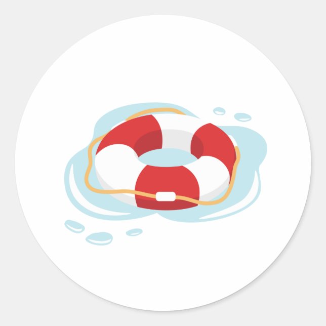 Lifeguard Saver Classic Round Sticker (Front)