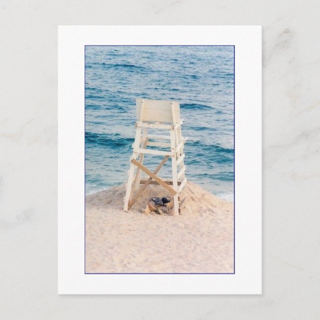 'Lifeguard Stand at Twilight' Postcard (Front)
