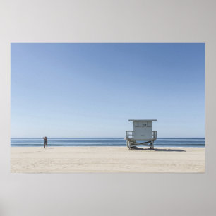Lifeguard Station on a Beach Poster