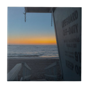 Lifeguard Tower at Sunset Tile
