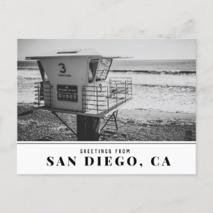 Lifeguard Tower at Torrey Pines Beach San Diego Postcard