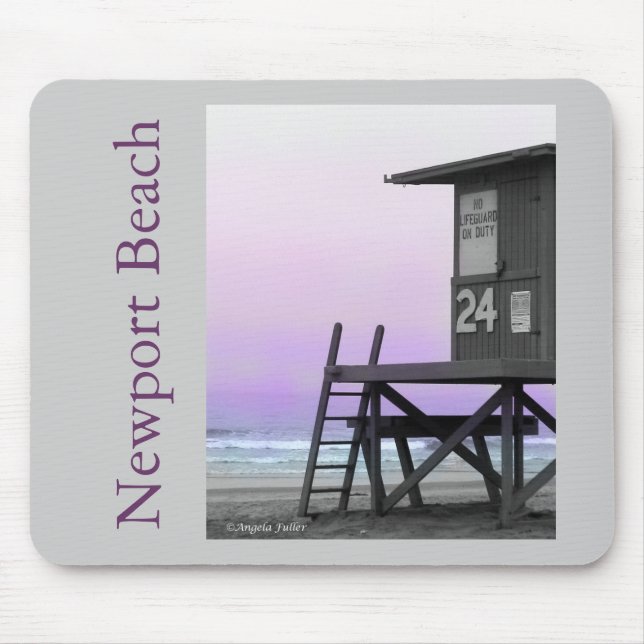 Lifeguard Tower Newport Beach Mousepad (Front)