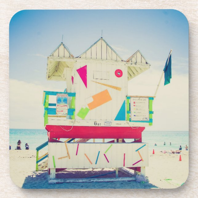 Lifeguard Tower | South Beach, Miami Coaster (Front)