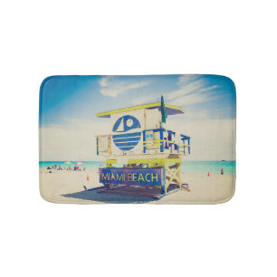 Lifeguard Tower South Beach, Miami, Fl Bath Mat