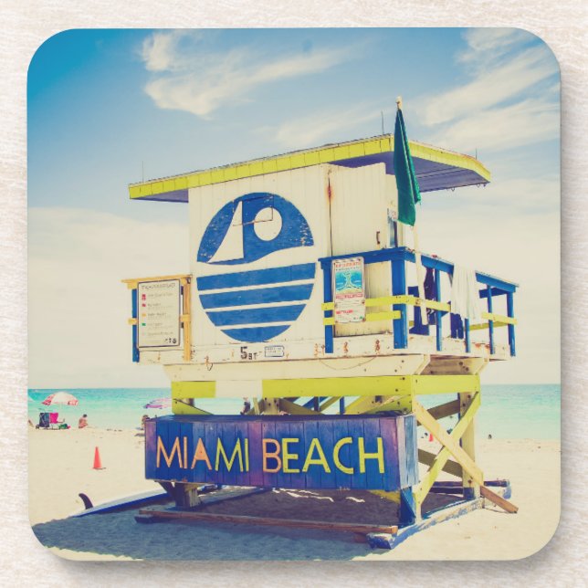 Lifeguard Tower | South Beach, Miami, Fl Coaster (Front)