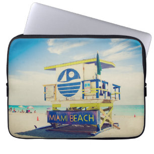 Lifeguard Tower South Beach, Miami, Fl Laptop Sleeve
