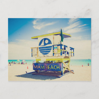 Lifeguard Tower | South Beach, Miami, Fl Postcard