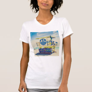 Lifeguard Tower   South Beach, Miami, Fl T-Shirt