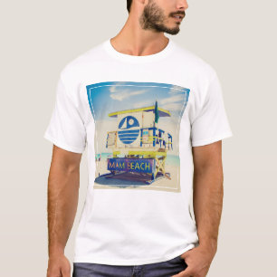 Lifeguard Tower South Beach, Miami, Fl T-Shirt