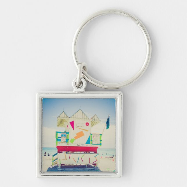 Lifeguard Tower | South Beach, Miami Key Ring (Front)