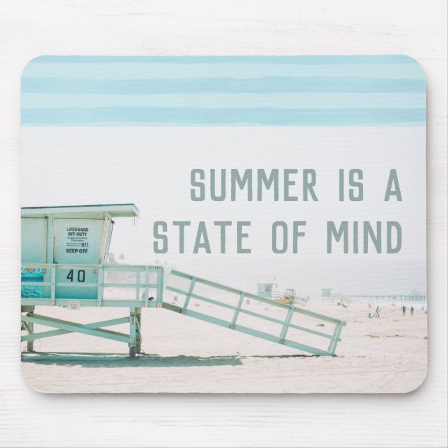 Lifeguard Tower Summer State of Mind  Mouse Mat (Front)