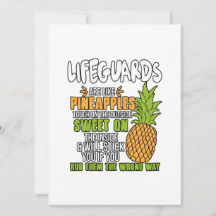 Lifeguards Are Like Pineapples. Holiday Card