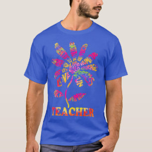 Lifeis good Teacher Daisy Tie Dye Teach School Sun T-Shirt