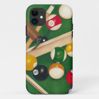Lifelike Billiards Table with Balls and Chalk