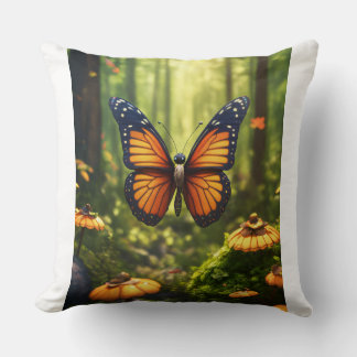 Lifelike Butterfly Illustration Pillows