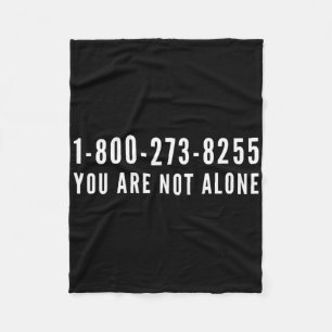 Lifeline 1-800-273-8255 Suicide Prevention Help Li Fleece Blanket