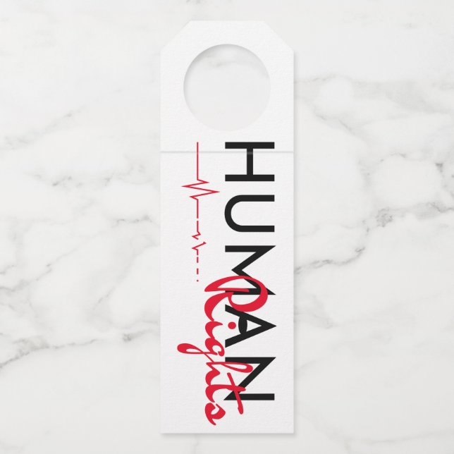 Lifeline to Human Rights Bottle Tag (Front)