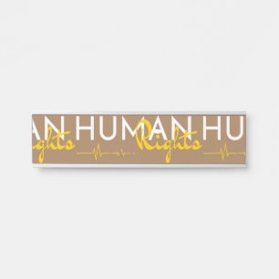 Lifeline to Human Rights Door Sign