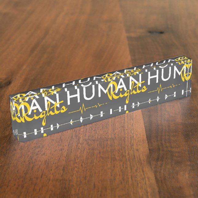 Lifeline to Human Rights Nameplate (Side)