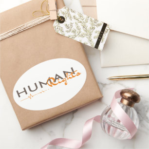 Lifeline to Human Rights Oval Sticker