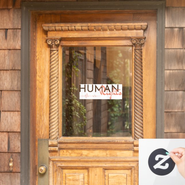 Lifeline to Human Rights Window Cling (Home Door)