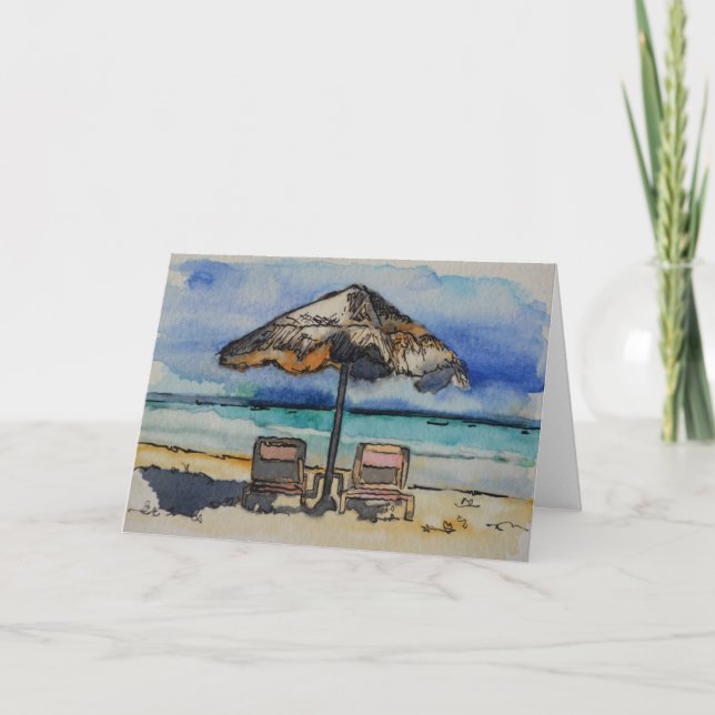 Life's A Beach Blank Card (Front)