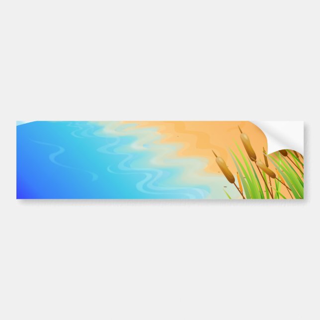 Lifes a Beach Bumper Sticker (Front)