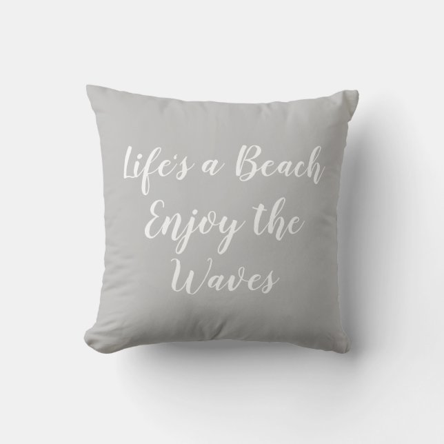 Life's a Beach Enjoy the Waves Beach Cushion (Front)