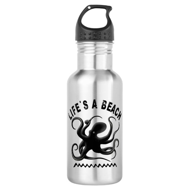 Life's a Beach - Funny Summer Quote 532 Ml Water Bottle (Front)