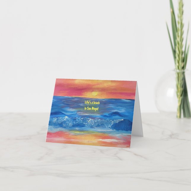 "Life's a Beach in San Diego" Card (Front)