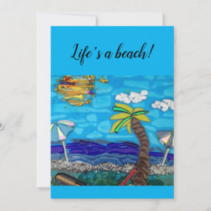 Life's a beach (invitation, thank you, blank card)