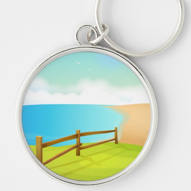 Lifes a Beach Key Ring (Front)