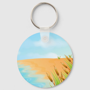 Lifes a Beach Key Ring