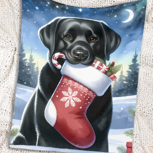 Life's a Beach - Labrador Retriever - Black Lab Fleece Blanket