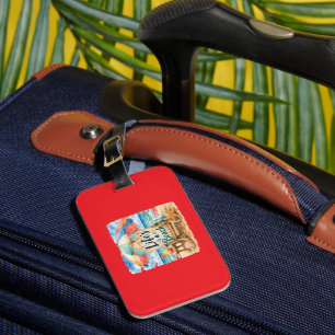 "Life's A Beach" Summer Luggage Tag