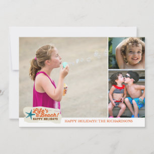 Life's A Beach! x3 Holiday Card