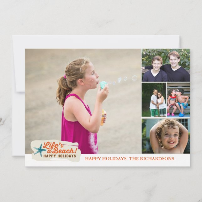 Life's A Beach! x5 Holiday Card (Front)