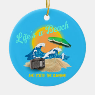 Life's a Beach - You are the Sunshine Ceramic Tree Decoration