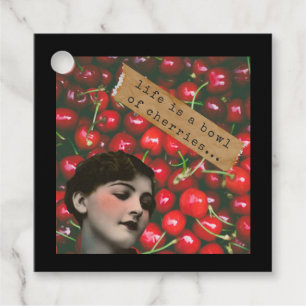Life's A Bowl of Cherries Altered Art  Favour Tags