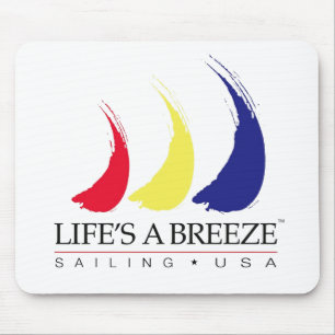 Life's a Breeze®_Paint-The-Wind_Sailing USA Mouse Mat