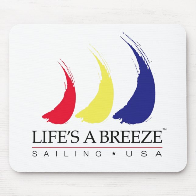Life's a Breeze®_Paint-The-Wind_Sailing USA Mouse Mat (Front)