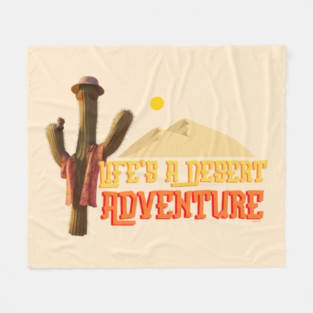 Life's a Desert Adventure Fleece Blanket (Front (Horizontal))