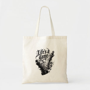 Life's A Game - Shattered Chess Kings Gothic Stree Tote Bag