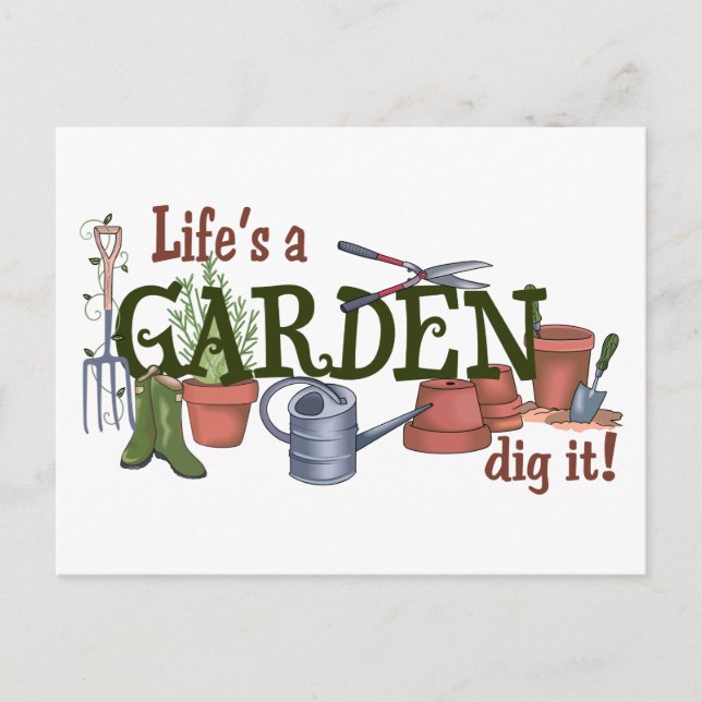 Life's a Garden Postcard (Front)