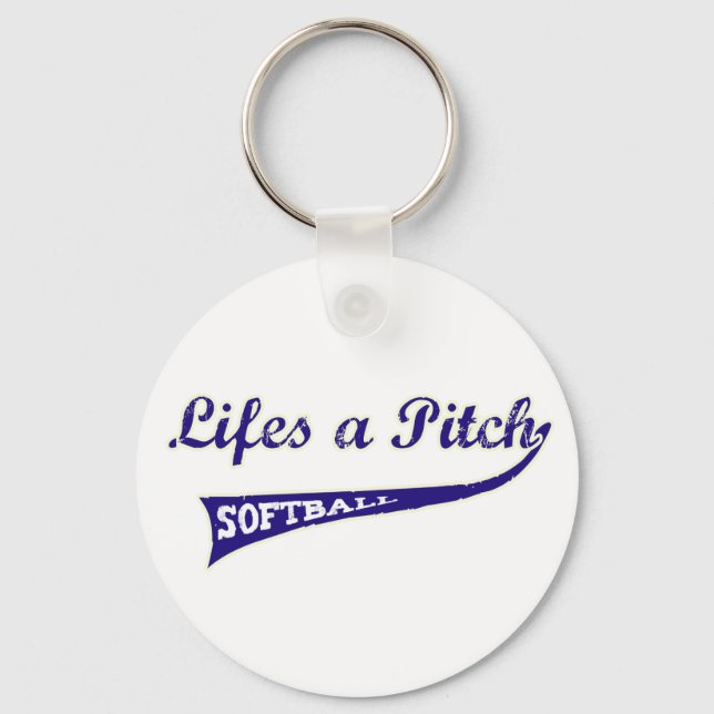 Lifes a Pitch! Key Ring (Front)